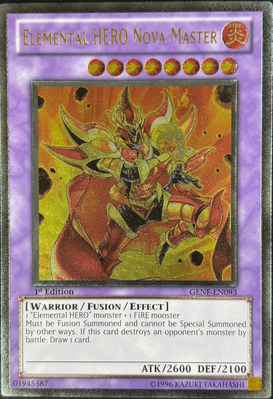 【店頭同時出品中】【状態B】ELEMENTAL HERO NOVA MASTER/E・HERO ノヴァマスター《英語版/1st》[ｱﾙﾃｨﾒｯﾄ](GENE-EN093)