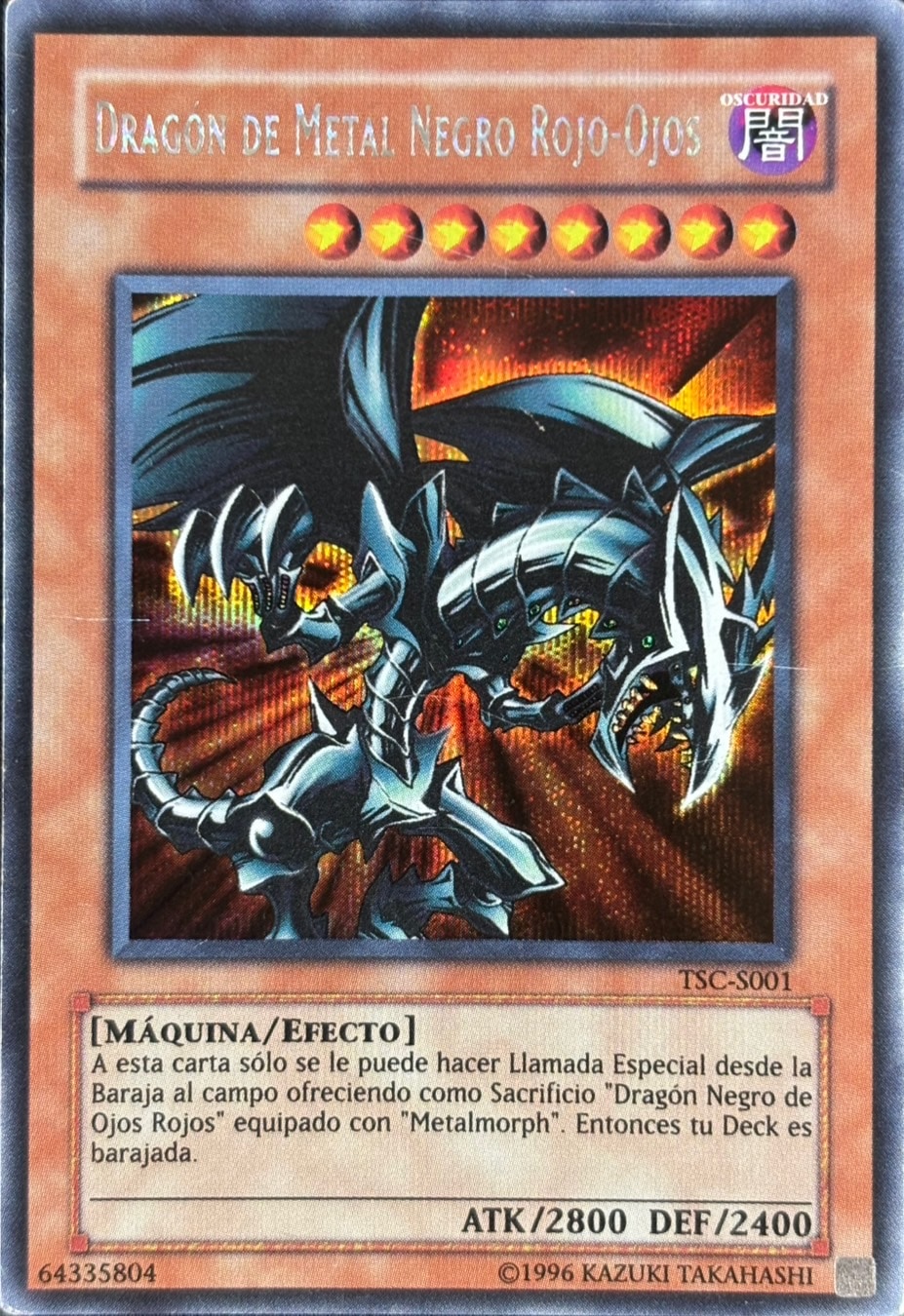 【店頭同時出品中】【状態C】DRAGON DE METAL NEGRO ROJO-OJOS/レッドアイズ・ブラックメタルドラゴン《スペイン語》[ｼｰｸﾚｯﾄ](TSC-S001)