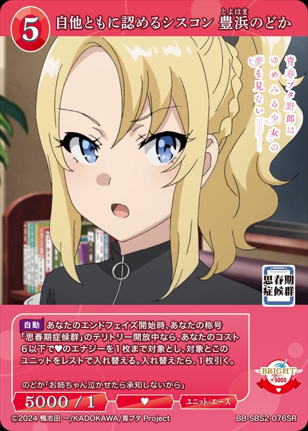 自他ともに認めるシスコン 豊浜のどか[SR](BB-SBS2-076)