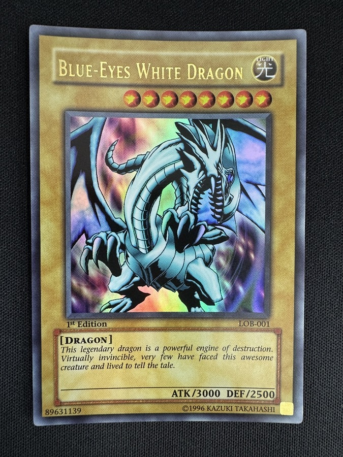 遊戯王 青眼の白龍 LOB-001 状態B】BLUE-EYES WHITE DRAGON /青眼の白龍[旧ｱｼﾞｱｳﾙﾄﾗ]《1st》(LOB