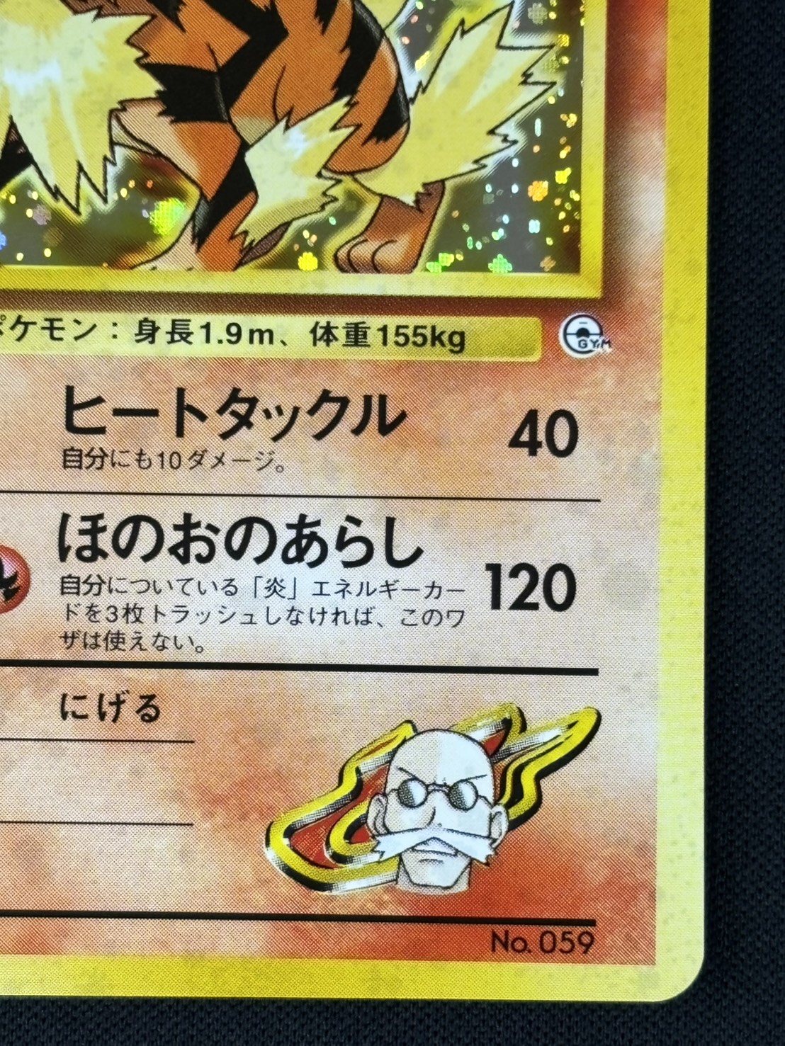 ポケモンカード 旧裏面「カツラのウィンディ LV.42」】☆なし/ホロ