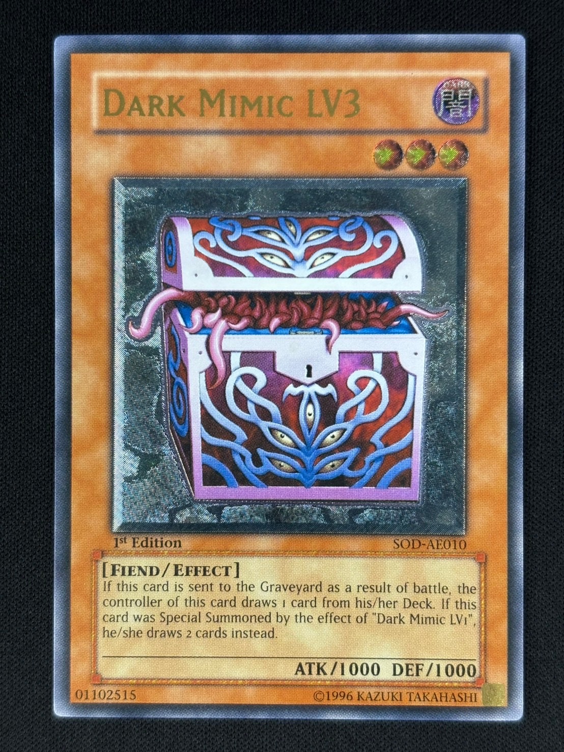 【店頭同時出品】【状態B】DARK MIMIC LV3/暗黒のミミックLV3[旧ｱｼﾞｱｱﾙﾃｨﾒｯﾄ](SOD-AE010)