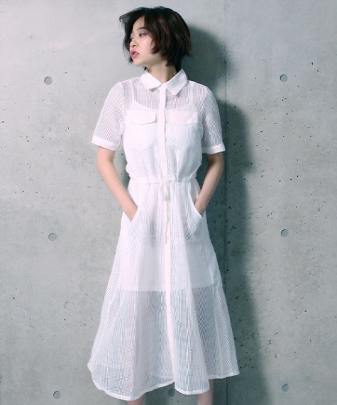 メッシュガウンワンピース