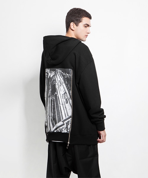 BACK SIDE ZIP HOODIE