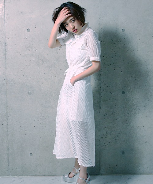 メッシュガウンワンピース