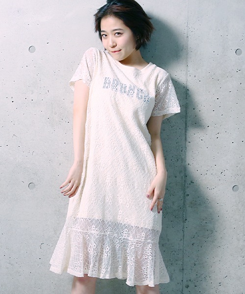 スリーブレースワンピース