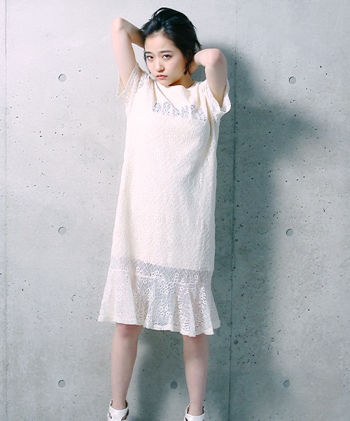 スリーブレースワンピース