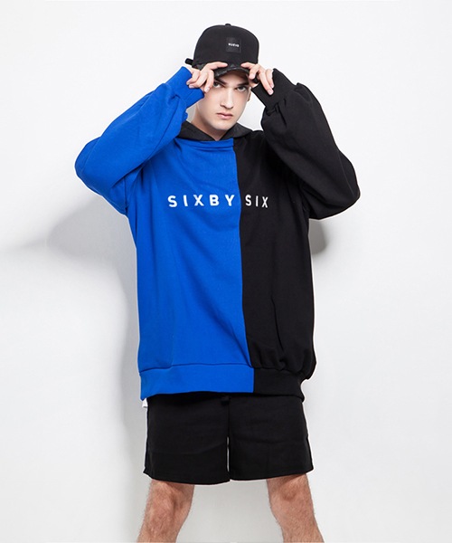 SWITCHING BICOLOR HOODIE