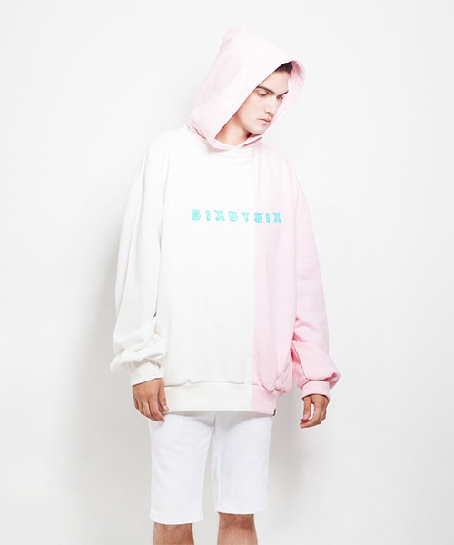 SWITCHING BICOLOR HOODIE