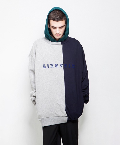 SWITCHING BICOLOR HOODIE