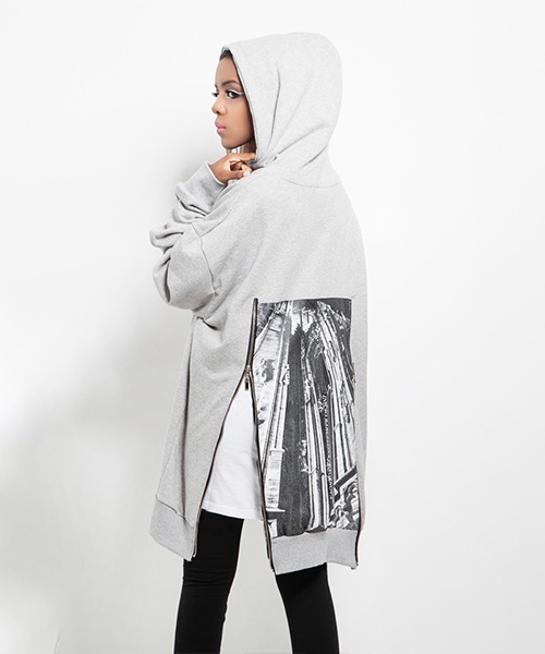 BACK SIDE ZIP HOODIE