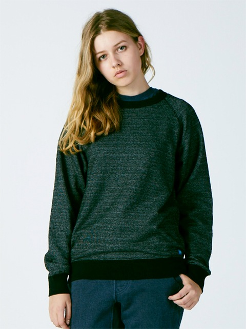 リバーシブルヘザーラグランクルースウェットシャツ [2016 Fall/Winter]