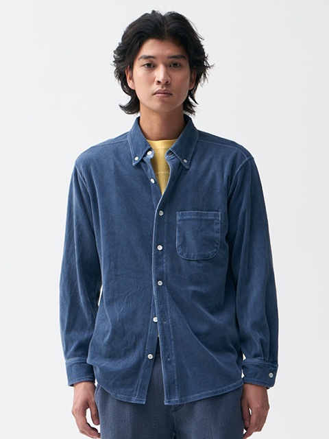 ニットコーデュロイロングスリーブボタンダウンシャツ [2025 Fall/Winter]