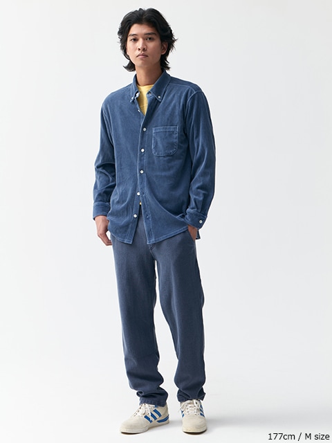 ニットコーデュロイロングスリーブボタンダウンシャツ [2025 Fall/Winter]