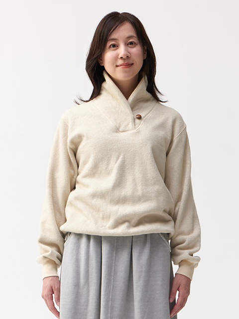[WOMEN'S] ワンボタンショールカラースウェット [2025 Fall/Winter]