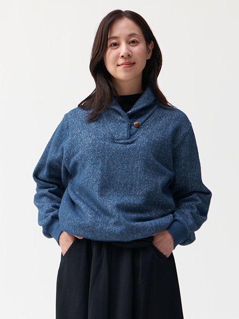 [WOMEN'S] ワンボタンショールカラースウェット [2025 Fall/Winter]
