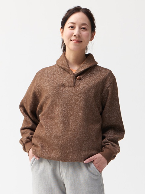 [WOMEN'S] ワンボタンショールカラースウェット [2025 Fall/Winter]