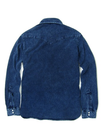 ロングスリーブヘビージャージーウエスタンシャツ（インディゴシェイブ） [2015 Fall/Winter]