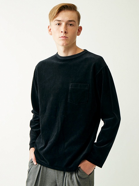 ベロアロングスリーブポケットTシャツ [2018 Fall/Winter]