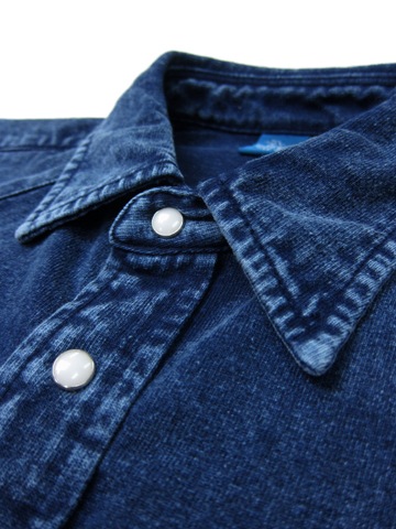 ロングスリーブヘビージャージーウエスタンシャツ（インディゴシェイブ） [2015 Fall/Winter]