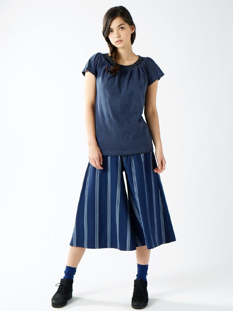 [WOMEN'S] マルチストライプT-ガウチョパンツ [2017 Spring]