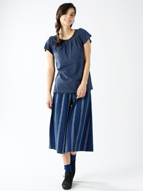 [WOMEN'S] マルチストライプT-ガウチョパンツ [2017 Spring]