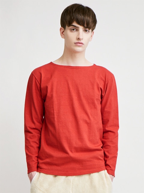 シルクブレンドボートネックロンT 2枚セット crewre online shop