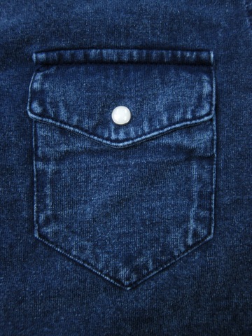 ロングスリーブヘビージャージーウエスタンシャツ（インディゴシェイブ） [2015 Fall/Winter]