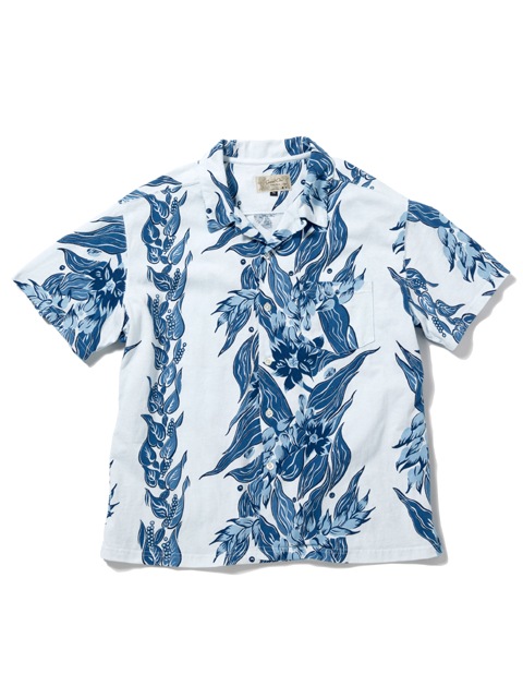 フラワーストライプインディゴハワイアンTシャツ [2017 Spring/Summer]