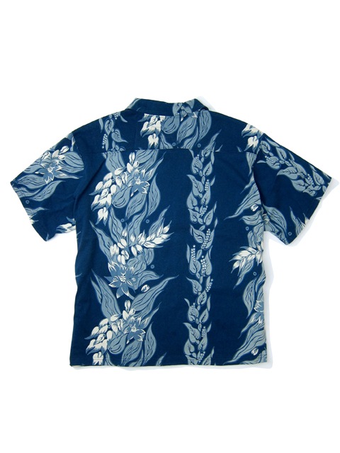 フラワーストライプインディゴハワイアンTシャツ [2017 Spring/Summer]