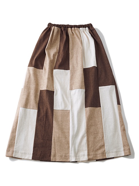 [WOMEN'S] ストライプパッチワークT-マキシスカート [2021 Spring/Summer]