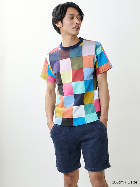 ショートスリーブスクエアパッチワークＴシャツ [2021 Spring/Summer]