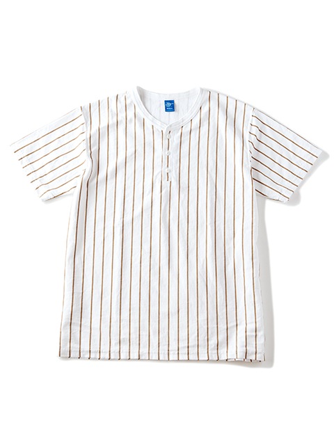 ショートスリーブストライプヘンリーＴシャツ [2019春夏]