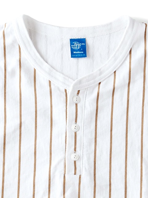 ショートスリーブストライプヘンリーＴシャツ [2019春夏]