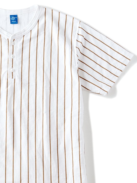ショートスリーブストライプヘンリーＴシャツ [2019春夏]