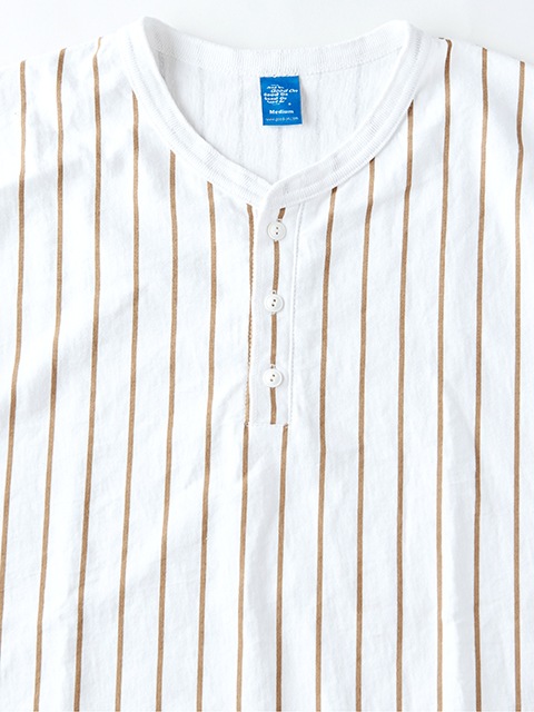 ショートスリーブストライプヘンリーＴシャツ [2019春夏]