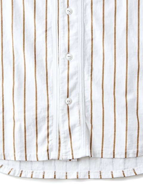 TEAMWORK FIT FOR A KINGストライプベースボールシャツ一点物 A'GEM/9 / エージェムナイン』ベースボールロゴストライプシャツ