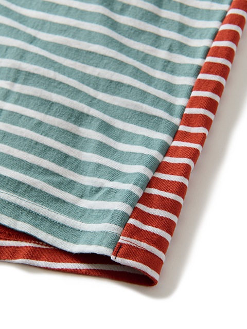 カラーブロックボーダーショートスリーブＴシャツ [2022 Spring/Summer]