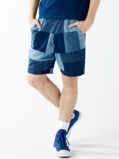 インディゴパッチワークヘビージャージートラベルショーツ [2017 Spring/Summer]