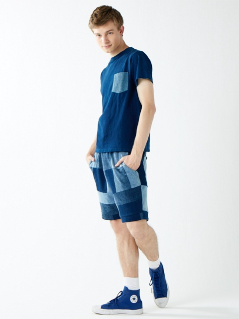 インディゴパッチワークヘビージャージートラベルショーツ [2017 Spring/Summer]