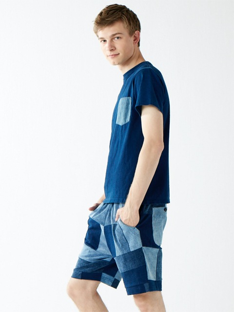 インディゴパッチワークヘビージャージートラベルショーツ [2017 Spring/Summer]