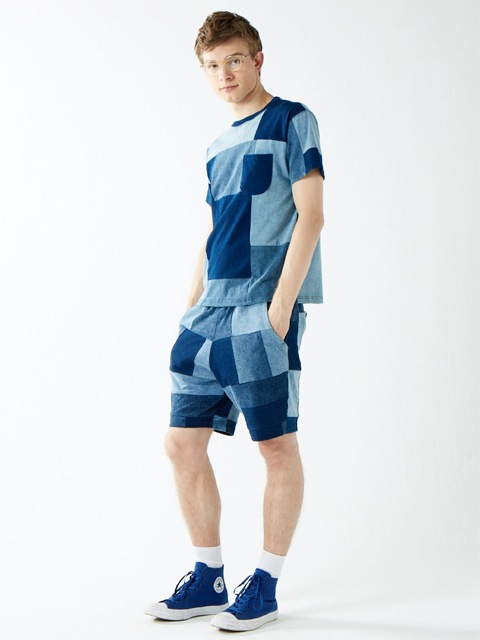 インディゴパッチワークヘビージャージートラベルショーツ [2017 Spring/Summer]