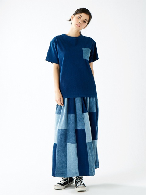 インディゴパッチワークT-マキシスカート [2017 Spring/Summer]