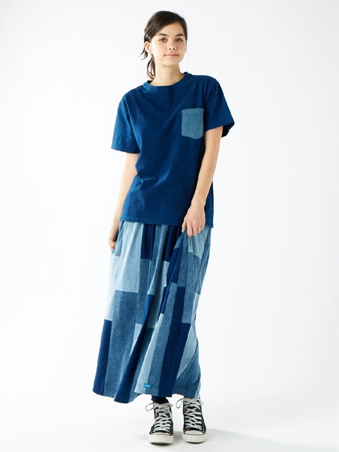 インディゴパッチワークT-マキシスカート [2017 Spring/Summer]