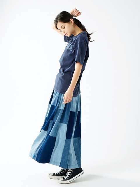 インディゴパッチワークT-マキシスカート [2017 Spring/Summer]