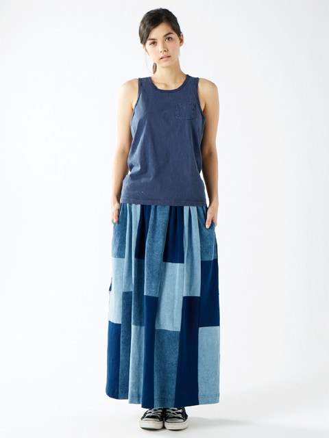 インディゴパッチワークT-マキシスカート [2017 Spring/Summer]