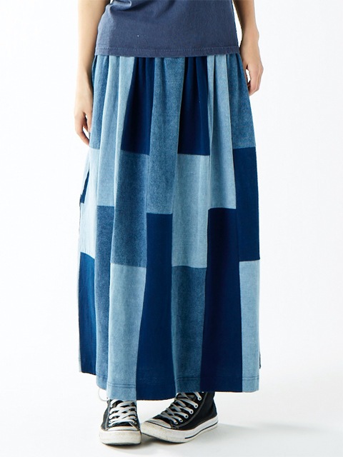インディゴパッチワークT-マキシスカート [2017 Spring/Summer]