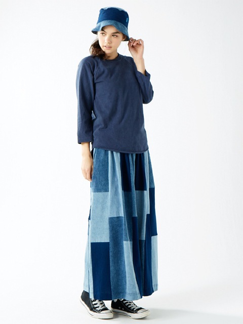 インディゴパッチワークT-マキシスカート [2017 Spring/Summer]