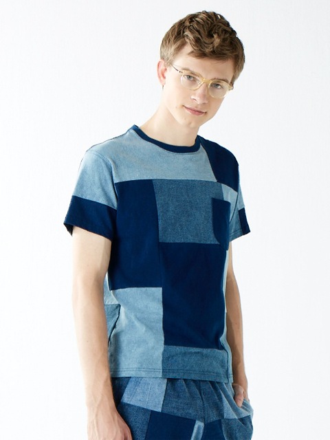 インディゴモンドリアンショートスリーブポケットTシャツ [2017 Spring/Summer]