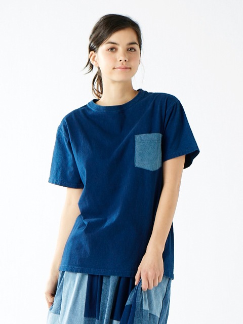 2トーンインディゴショートスリーブポケットTシャツ [2017 Spring/Summer]